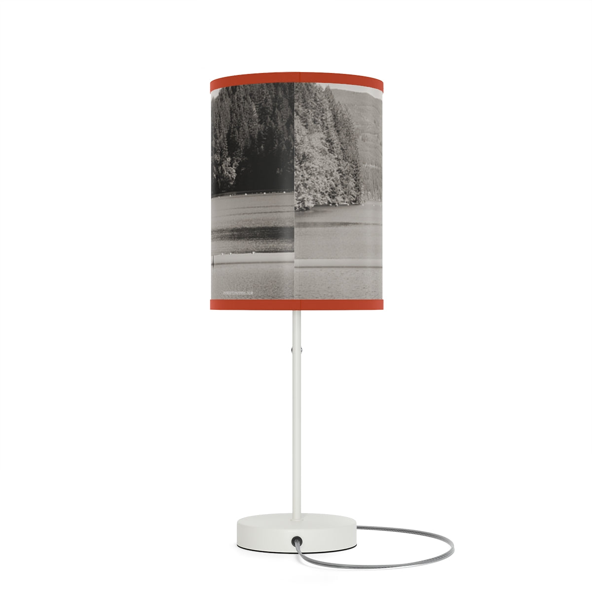 Black and White Landscape Printed Lampshade