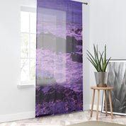 Purple Ocean Waves Print Sheer Curtain Product