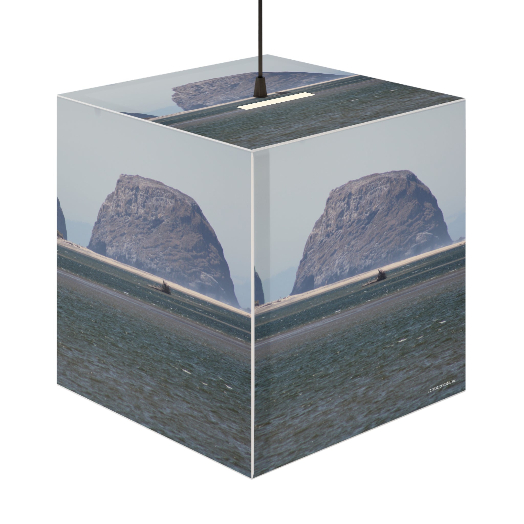 Rocky Island Ocean Water Scenic Cube Light product type