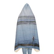 Coastal Beach Scene Hooded Blanket Unique Print