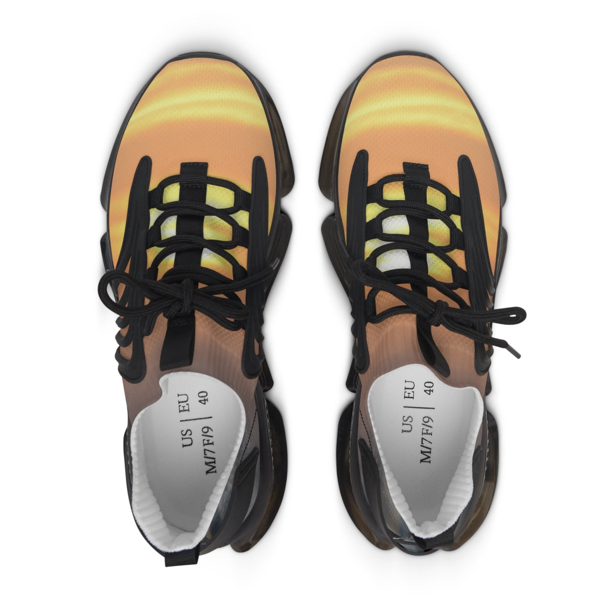 Stylish Orange Gradient Pattern Athletic Shoes