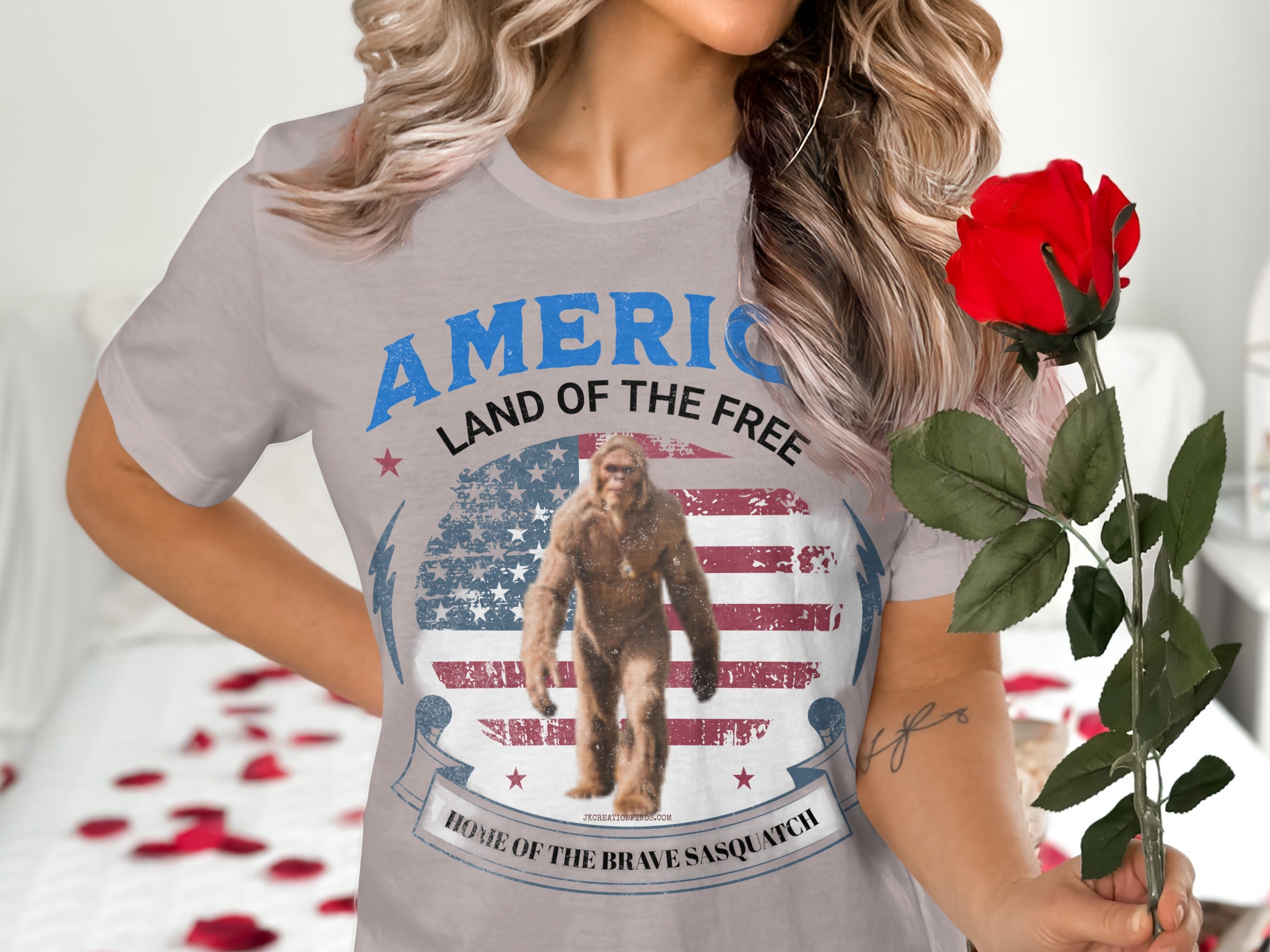 America Land of the Free Sasquatch T-Shirt product