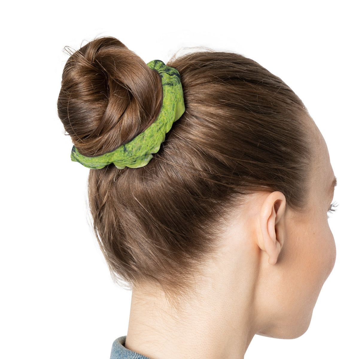 Stylish Green Hair Scrunchie for All Hairstyles