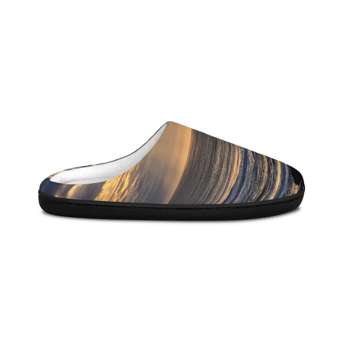 Sunset Ocean Wave Design Slip-On Indoor Slippers