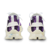 Stylish Purple Patterned Lace Up Unisex Sneaker