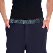 Black Belt with Blue Camouflage Pattern Accessory