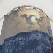 Scenic Snowy Mountain Landscape Shower Curtain