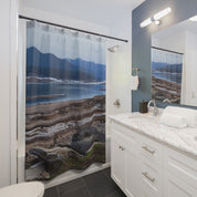 Stunning Mountain Lake View Shower Curtain