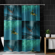 Sea Turtle Ocean Scene Shower Curtain for Bathroom Decor