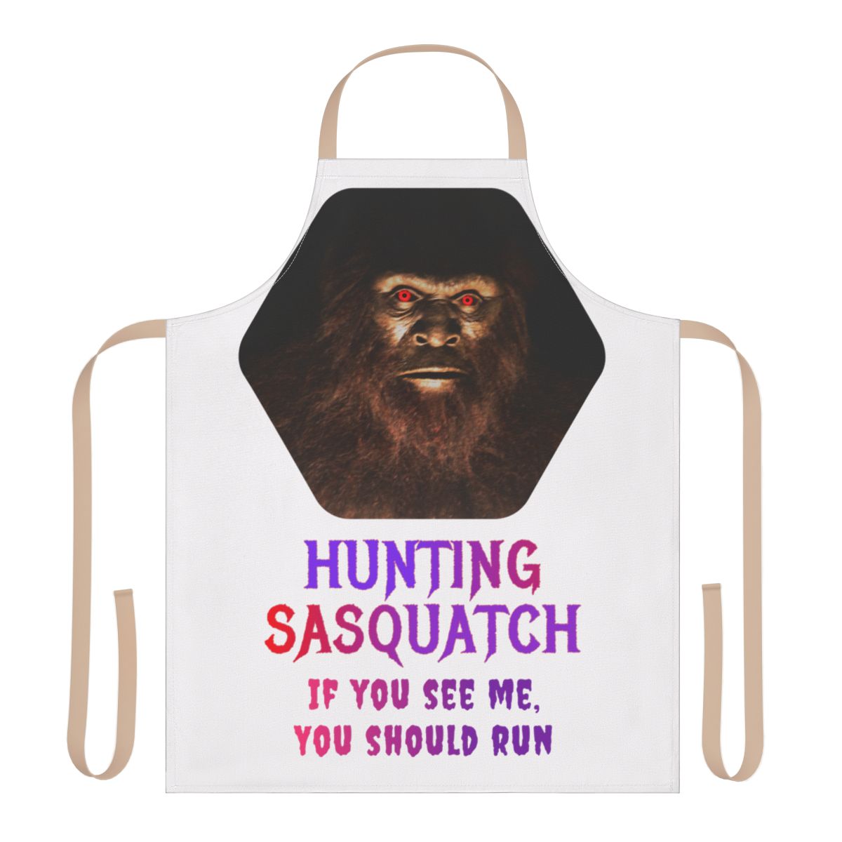 Hunting Sasquatch If You See Me You Should Run Apron