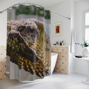 Majestic Owl in Flight Bathroom Shower Curtain