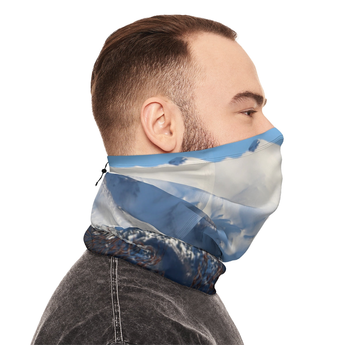 Multi-Functional Mountain Print Neck Gaiter Accessory