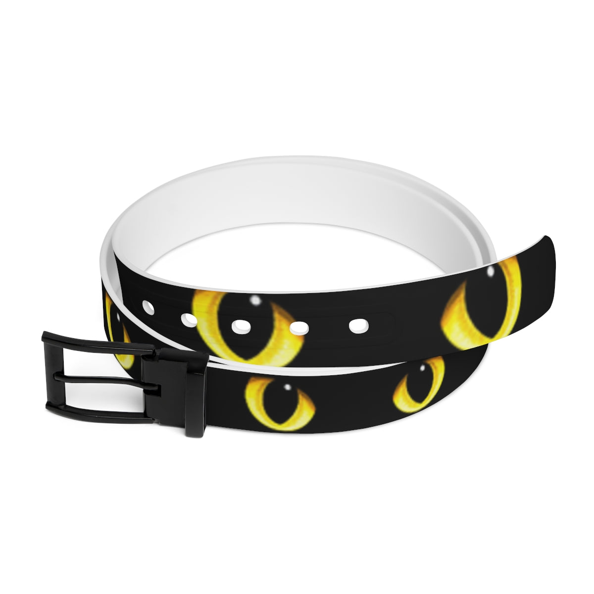 Stylish Belt Featuring Intriguing Yellow Eye Design