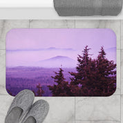 Purple Mountain Landscape Bathroom Floor Mat
