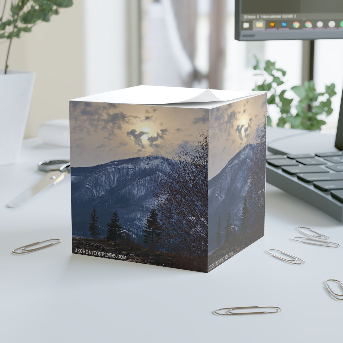 Scenic Mountain View in Evening Light Notepad