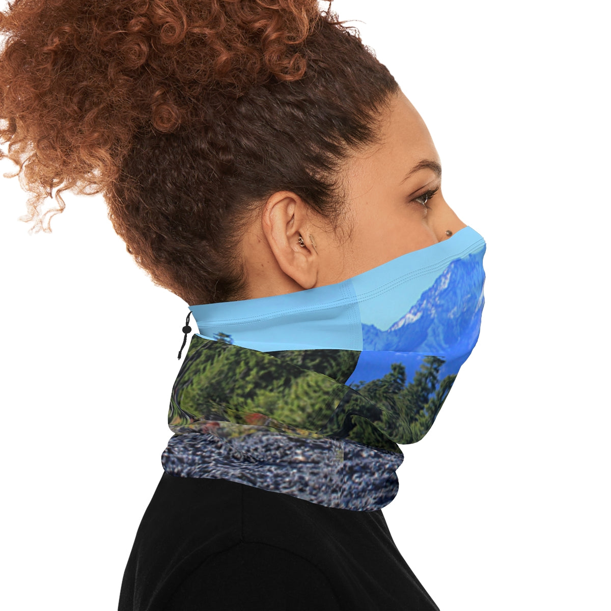Scenic Mountain Landscape Neck Gaiter for Outdoor Activities