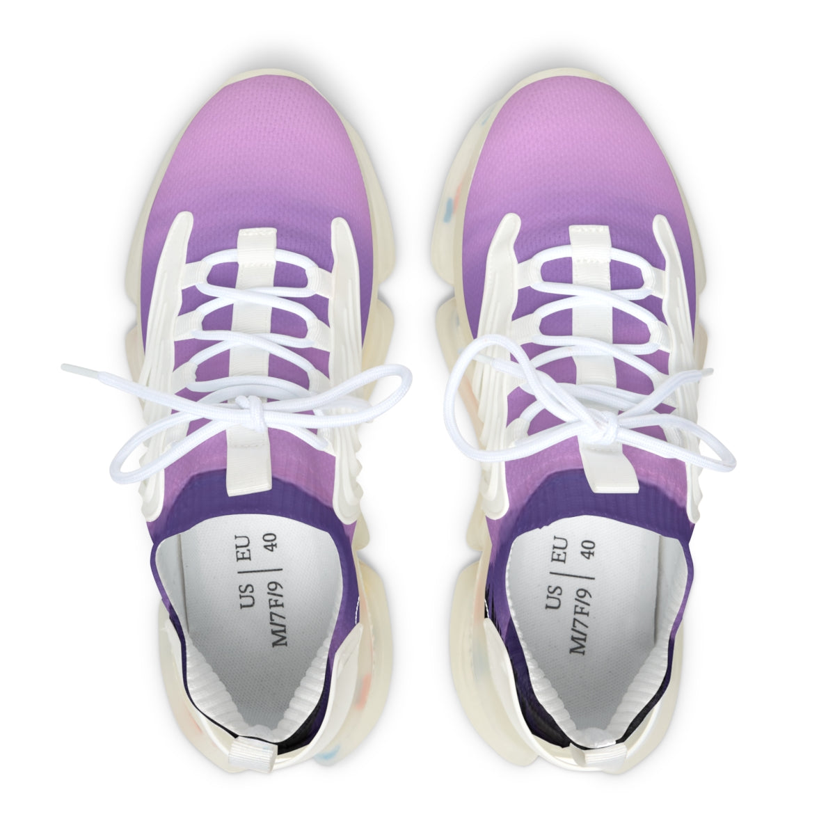 Comfortable Lavender and White Athletic Footwear