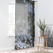 Scenic Tree Patterned Sheer Curtain Panel for Home Decor
