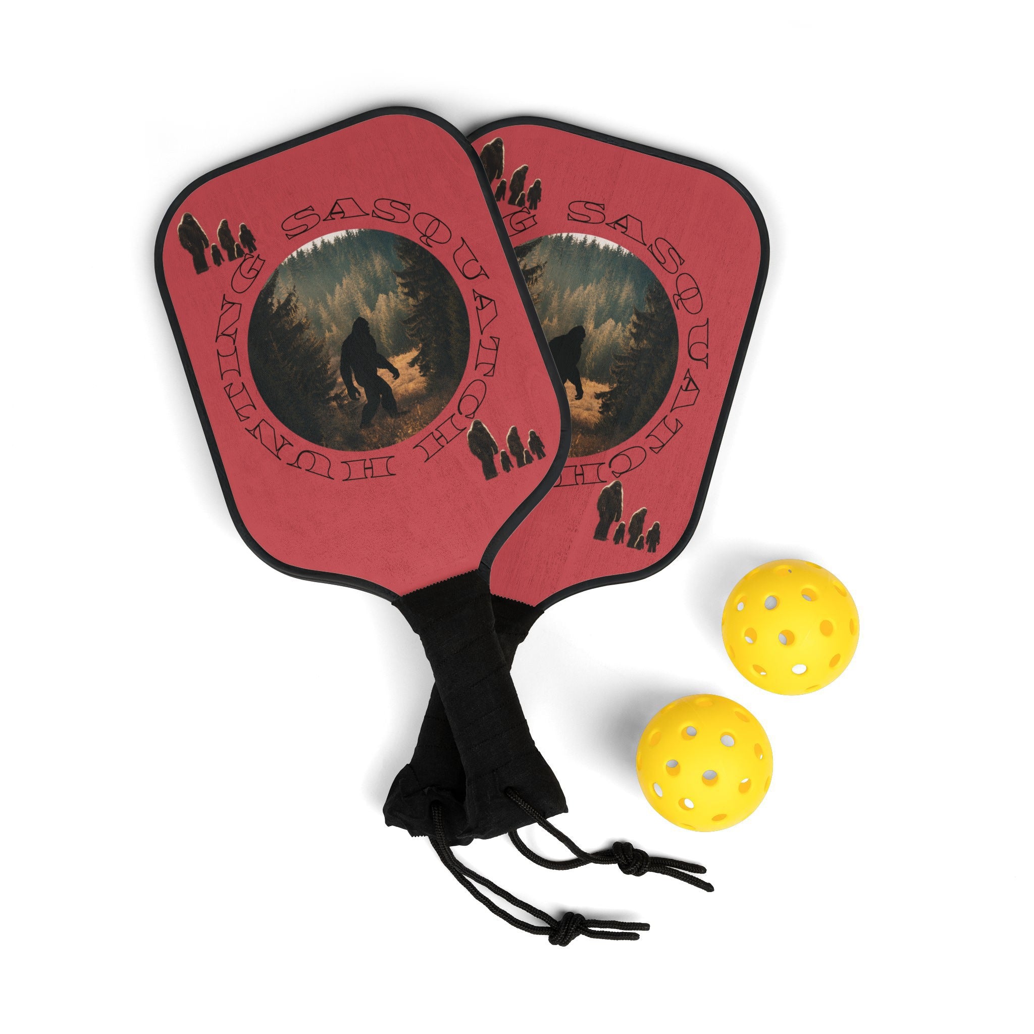 Hunting Sasquatch Design Paddle Ball Set product