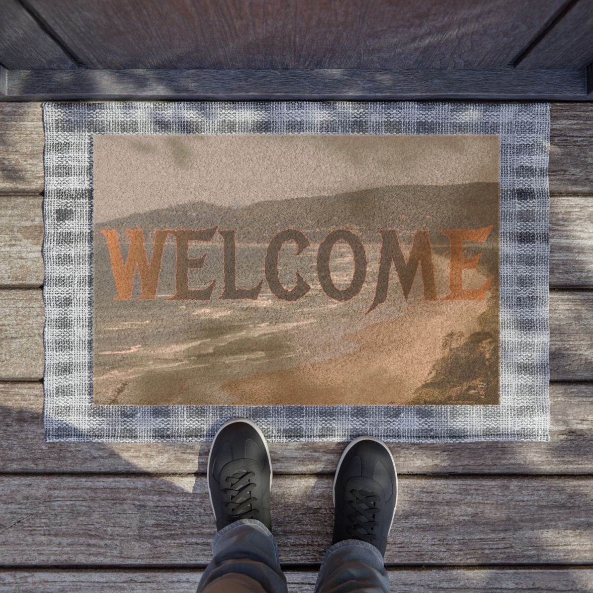 Welcome Design Doormat for a Cozy Entryway