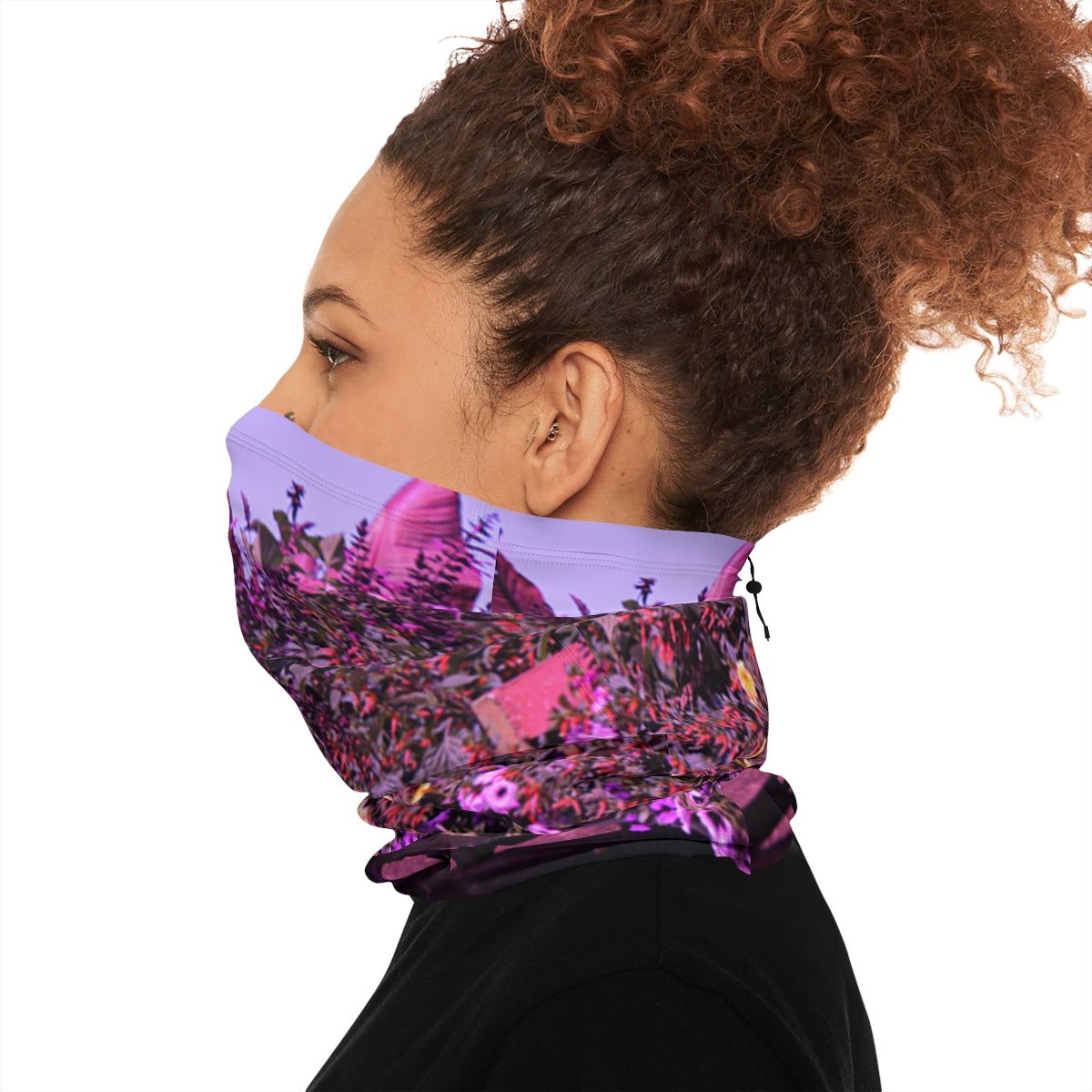 Vibrant Purple and Pink Floral Multifunctional Neckwear