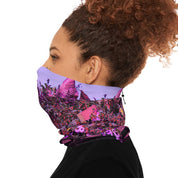 Vibrant Purple and Pink Floral Multifunctional Neckwear