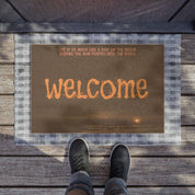 Welcome Doormat with Inspirational Quote Design