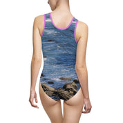 Ocean Rocks Print Design Swimsuit for Women