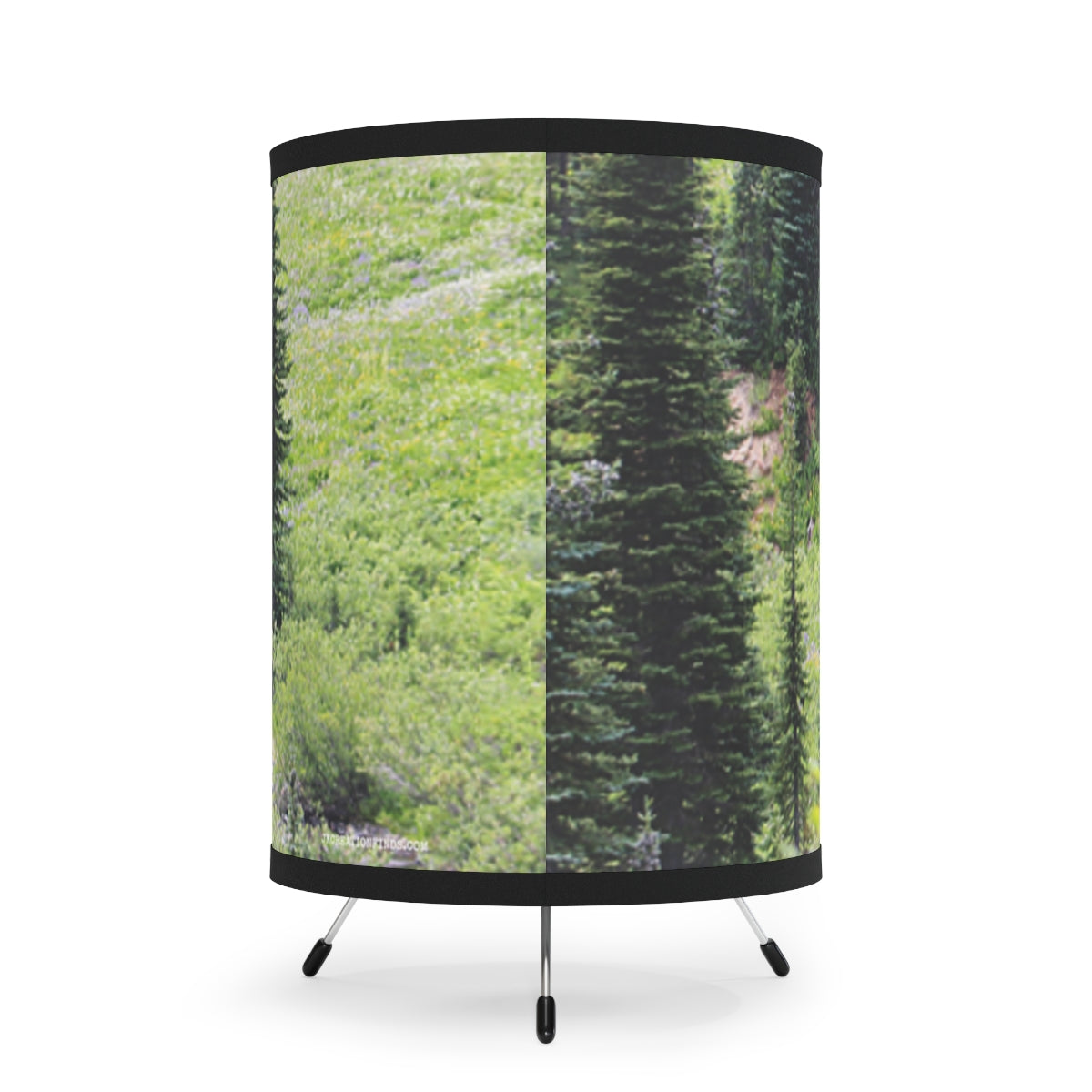 Scenic Forest Print Round Lambshade for Home Decor