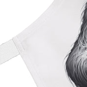 Adorable Dog Face Over White Background Apron
