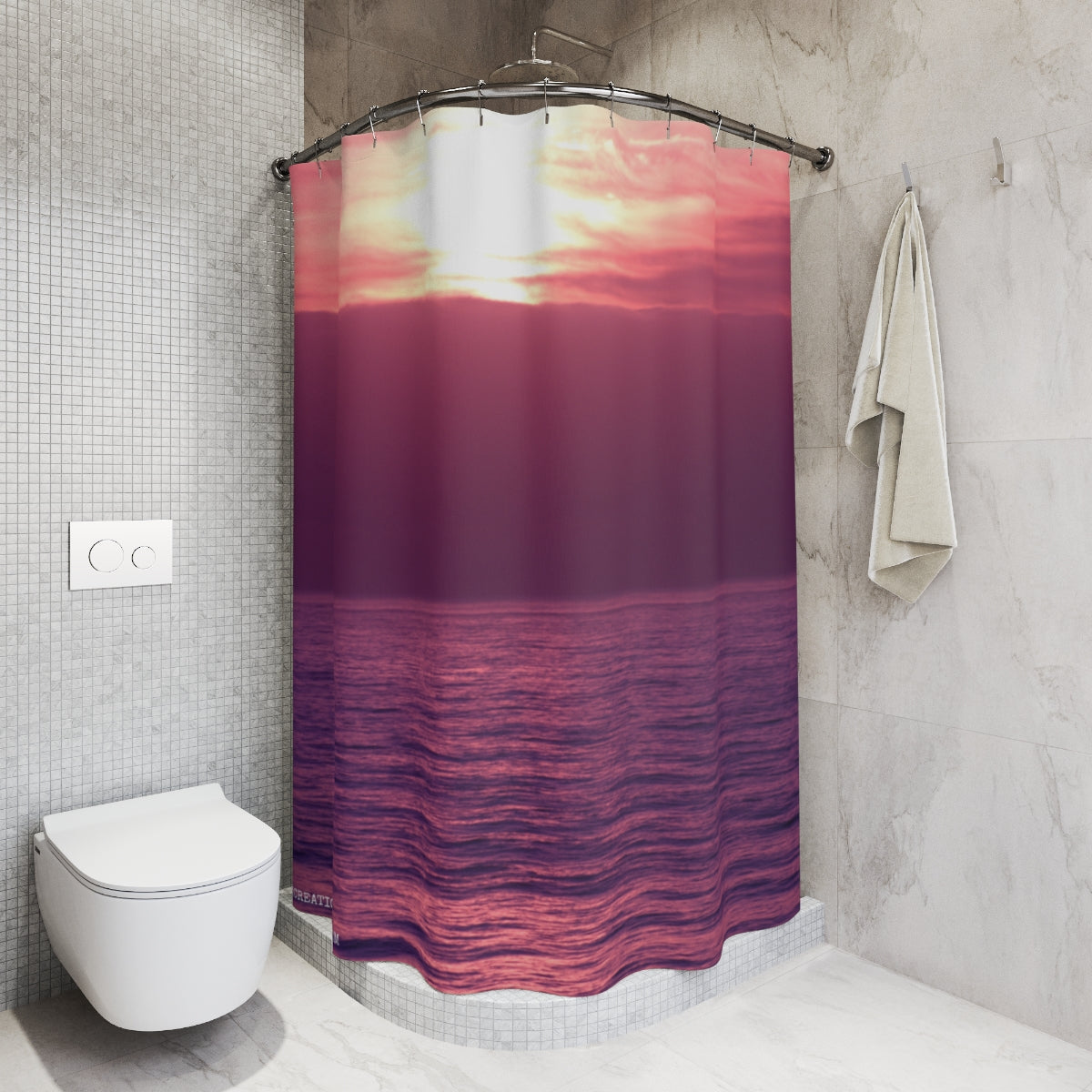 Stunning Sunset Over Ocean Shower Curtain Product