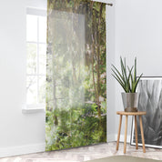 Forest Window Curtains, Mossy Tree Drapes, Nature Inspired Decor, Greenery Room Accent, Botanical Print, Forest View Curtains