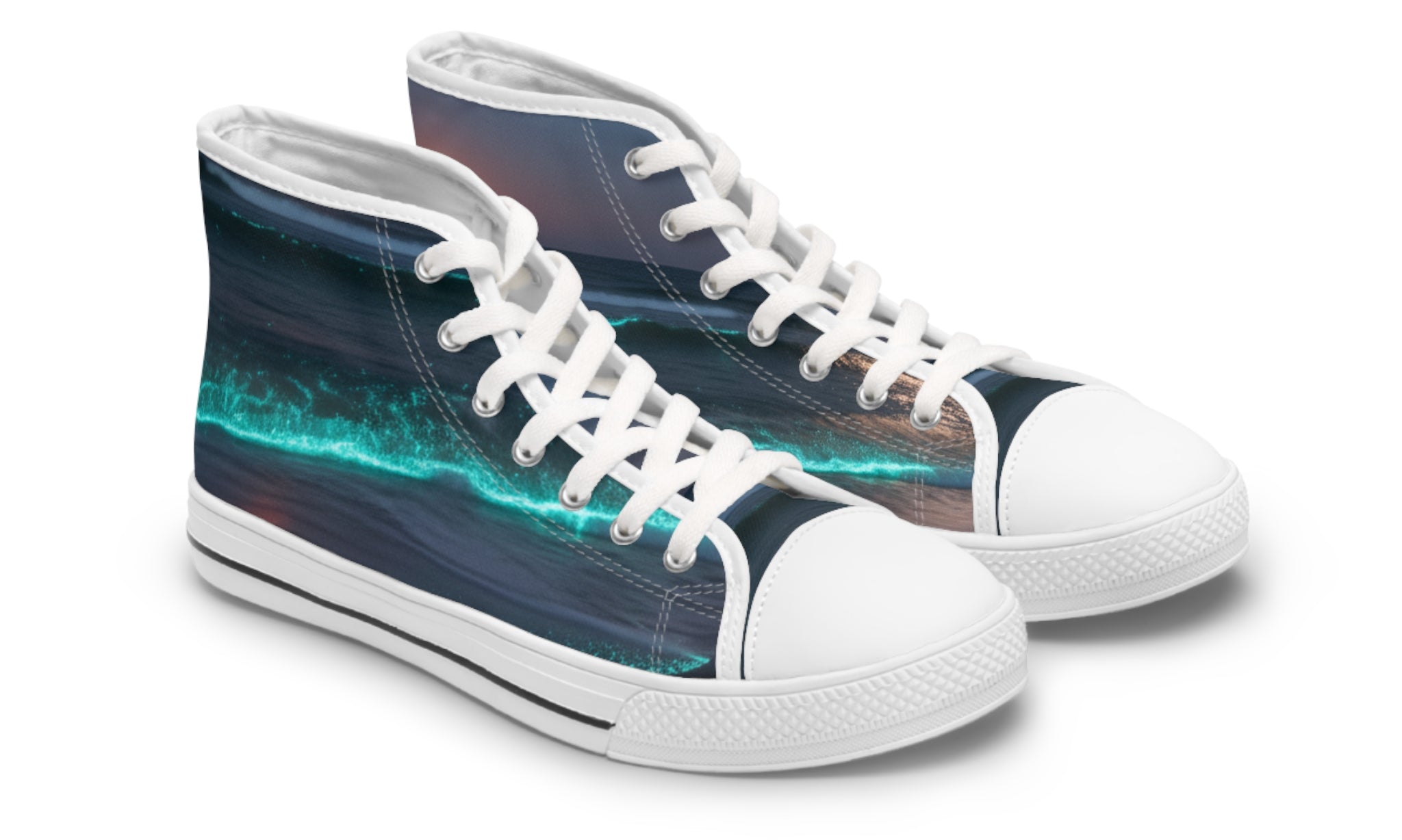 Glowing vibrant ocean wave pattern product type