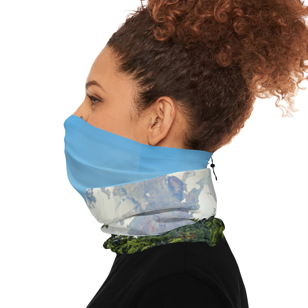 Versatile Stylish Blue and Green Neck Gaiter Accessory