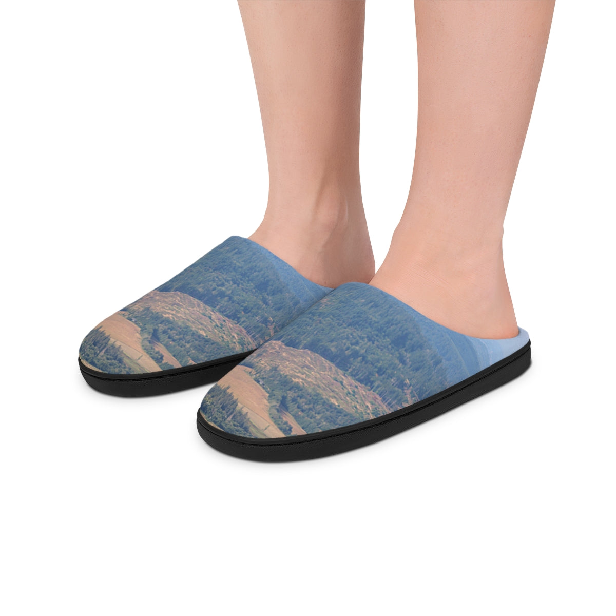 Scenic Forest Landscape Print Comfortable Slippers