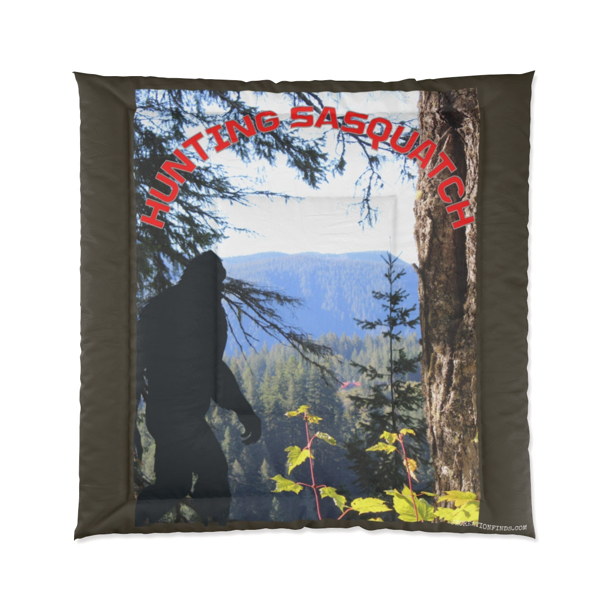 Hunting Sasquatch Decorative Pillow for Outdoor Enthusiasts