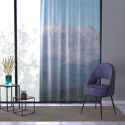 Mountain View Window Curtain, Snowy Peaks Window Curtain, Landscape Photo, Scenic Drapes, Nature Inspired Decor, Mountain Home Decor
