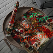 Festive Merry Christmas Themed Wrapping Paper Rolls